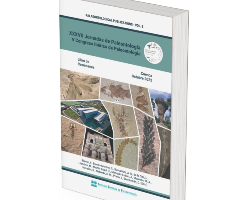 Portada XXXVII Jornadas de la Sociedad Española de Paleontologia Cuenca 2022